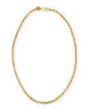 Hisia Long Hammered Bronze Link Necklace, 40"