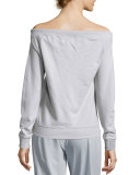 Kelsey Off-the-Shoulder Kangaroo Pocket Top