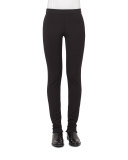 Stretch-Knit Skinny Pants, Black