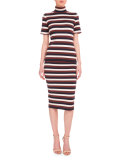 High-Waist Striped Pencil Skirt, Multi Colors