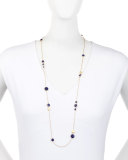 Jaipur Lapis Layered Necklace, 36"