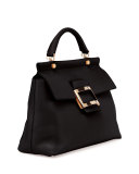Viv Cabas Medium Top-Handle Satchel Bag, Black