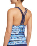 Santorini Honey Printed Tankini Swim Top