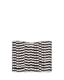 New Small Mixed-Print Snakeskin Clutch Bag, Black/Yellow/Geranium