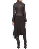 Sleeveless Faux-Wrap Dress, Date