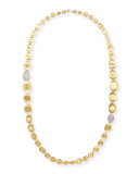 Diamond Lunaria 18k Gold Necklace, 36"L
