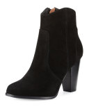 Dalton Suede Western Bootie, Black