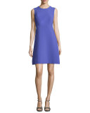 sicily structured ponte dress, ensemble blue