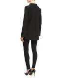 Leggings W/Contrast Ankle Zip, Black