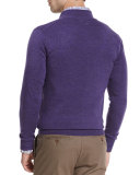 Merino Quarter-Zip Sweater, Snapdragon