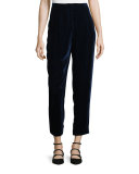 Rivington Velvet Ankle Pants, Galaxy Blue