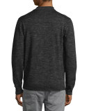 Long-Sleeve Polo Sweater, Dark Charcoal
