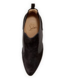 Boulevard Gored Red Sole Bootie, Black