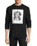 Long-Sleeve Graphic T-Shirt, Black