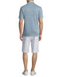 Feeder-Stripe Short-Sleeve Polo Shirt
