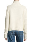 Chunky Cowl-Neck Sweater, Winter White