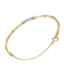 Bamboo 18k Slim Diamond Bracelet, Medium