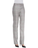 Tovah Glen-Check Classic Trousers, Black