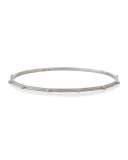New World Granulated Silver Bangle Bracelet