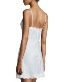 Paradise Lace-Trim Chemise, White