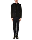 Tech Stretch Wool-Blend Biker Pants, Navy