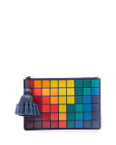 Georgiana Giant Pixels Clutch Bag, Multi