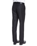 Super 150s Wool/Cashmere Trousers, Black