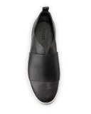 Wallace Leather Platform Skate Sneaker, Black