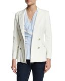 Sleeveless Poplin Wrap Top, Oxford