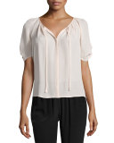 Berkeley Pleated Silk Top
