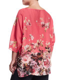 Fresia Floral-Print Tunic, Plus Size 