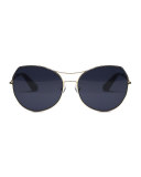 La Brea Stainless Steel Butterfly Sunglasses