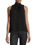Karmela Embellished High-Neck Top