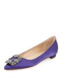 Hangisi Crystal-Buckle Satin 105mm Pump