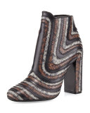 Feeling Swirl Suede Bootie, Nero