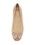 Tulipbow Patent Ballerina Flat, Adobe