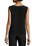 Silk Crepe Mid-Length Tank
