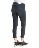 Ultra Distressed Capri Jeans, Steele