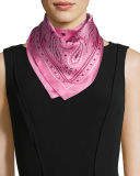Silk Twill Logo Scarf