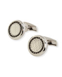 Ball-Bearing Diamond-Pattern Cuff Links 