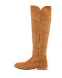 Samantha Quilted Tall Boot, Chestnut