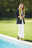 Organic Linen One-Button Long Blazer 