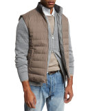 Reversible Quilted Vest, Gray