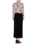 Floral Button-Front Blouse, Fantasia/Multi
