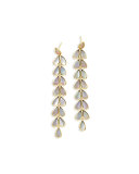 18K Rock Candy Long Mother-of-Pearl Teardrop Earrings