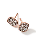 Glamazon 18K Rose Gold Diamond Disc Earrings