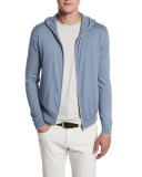 Cashmere & Cotton Front-Zip Hoodie