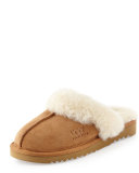 Kids' Cozy Suede Slipper, Chestnut, 10T-6Y