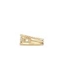 Stax Narrow Ring with Diamonds in 18K Gold, Size 6