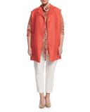 Renoir Cotton Long Pants, White, Plus Size